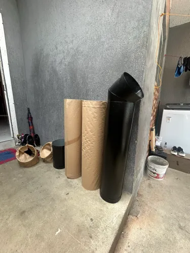 Tubo/duto Aço Galvanizado P/ Chaminé 25cm por 1metro