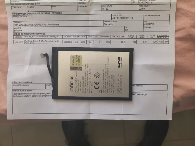 Bateria para aparelho infinix 