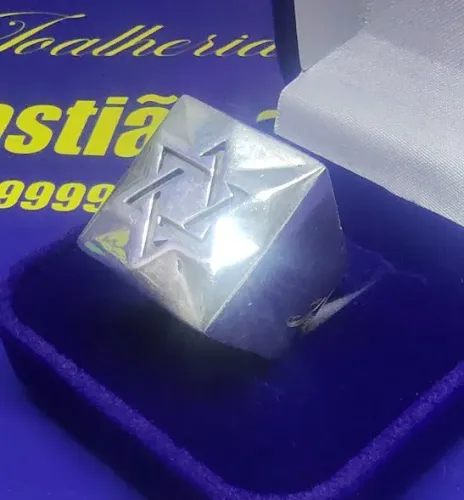 Anel Estrela de Davi Peso 15.70 Gramas 20 mm Masculino