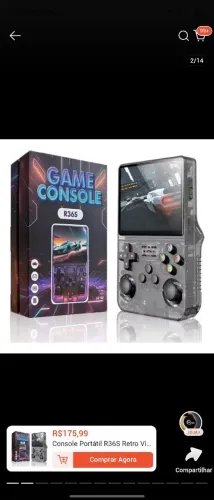 Vídeo Game Portátil R36S 15.000 Jogos 64GB
