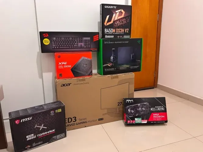 PC GAMER COMPLETO - RYZEN 5600 + placa AMD PEÇAS ORIGINAIS +MONITOR CURVADO ACER 165 hz1ms