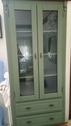 cristaleira verde imbuia 2P 2G