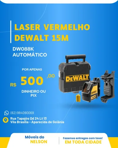 Laser Vermelho Dewalt 15M DW088K 
