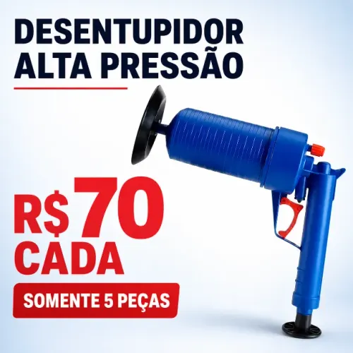 Desentupidor Pistola Alta Pressão para Vaso Pia e Ralo