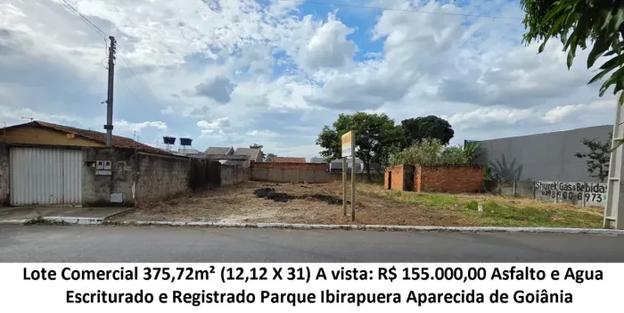 Lote Comercial 375,72m² (Asfalto e Agua) Parque Ibirapuera