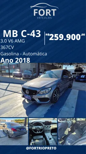 Mercedes-Benz C-43 AMG 3.0 V6 Bi-turbo 367cv AUT 2018