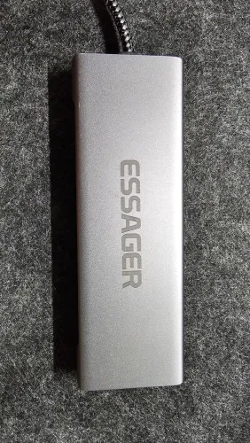 HUB USB-C 8 EM 1 COMSSD NVMe - HDMI 4K + PD 100W (ESSAGER)