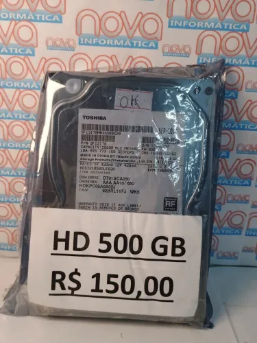 HD interno semi-novo 500GB