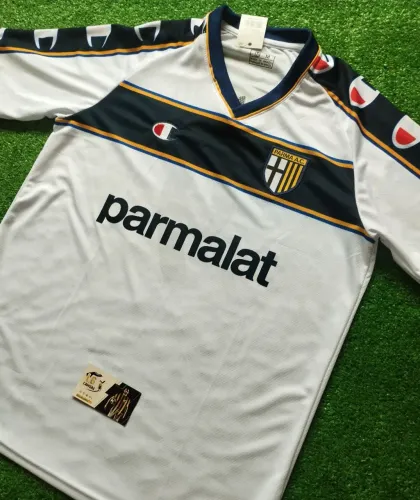 Camisa Parma Retrô Adriano 2002/03 Branca - Away Pronta Entrega