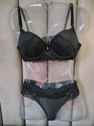 Conjunto Renda Preto
