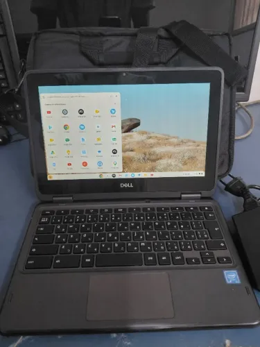 Chromebook Dell 3100 2 in 1 + Bolsa Tudo Novo Tela Touch Screen Notebook/Tablet