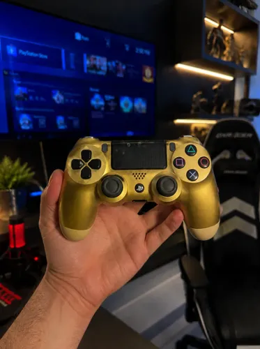 Controle PS4 Gold Original - Edição Exclusiva - Dualshock 4