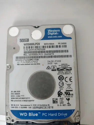 HD 500 gb Western Digital Modelo: WD5000LPCX 