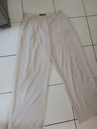 Calça pantalona bege