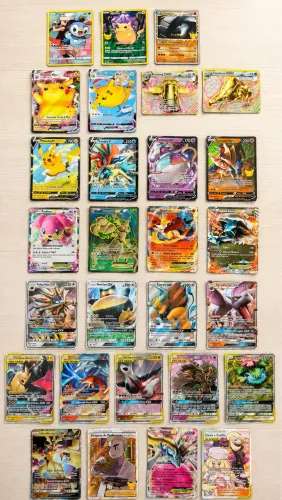 Cartas Pokémon Originais GX EX V VMAX TAG TEAM - Pikachu, Charizard e mais