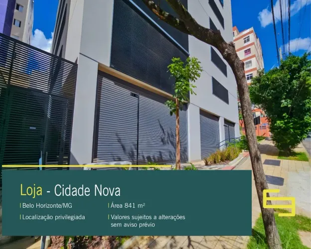 Loja para alugar em Belo Horizonte/MG no bairro Cidade Nova.