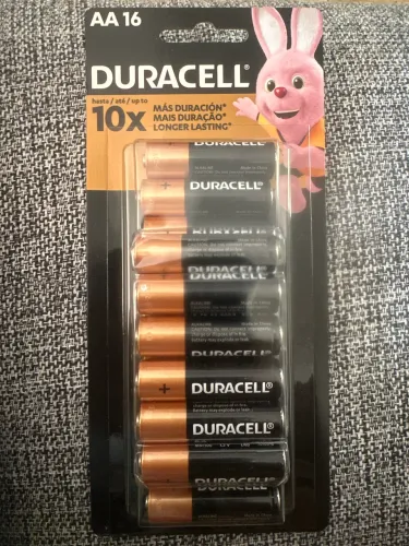 Bateria Duracell AA Com 16 Unidades, Pacote Lacrado