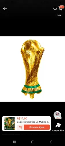 Balão Taça da Copa do Mundo 