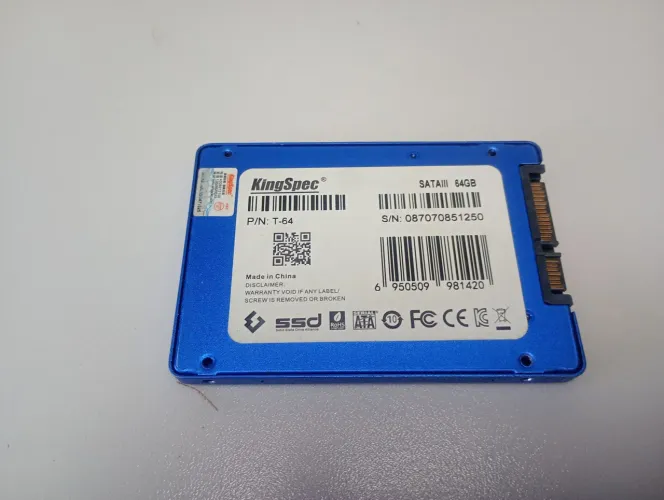 Ssd 64 gb saudável kingspec funcionando perfeitamente