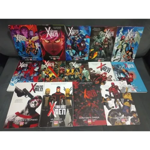 FABULOSOS E NOVISSIMOS X-MEN SERIES COMPLETAS 14 vols NOVAS MARVEL VINGADORES QUARTETO