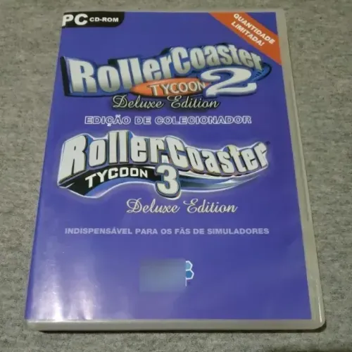 Jogo PC RollerCoaster Tycoon 2 E 3 Deluxe Edition Edicao De Colecionador Original Atari