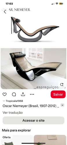 Antiguidades poltrona CHAISE LONGE RIO OSCAR NIEMEYER