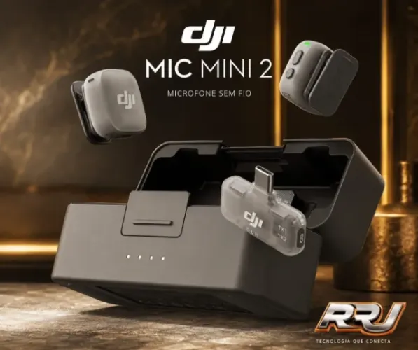 Dji Mic Mini 2 Microfone Sem Fio 2tx 1rx Tipo C