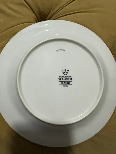Aparelho De Jantar Porcelana Schmidt Pomerode Ouro 12 Peças.