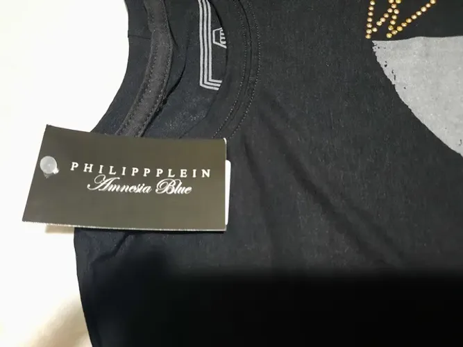 Camiseta Philipp Plein Platinum Cut, fibra natural. G. Sem uso. 