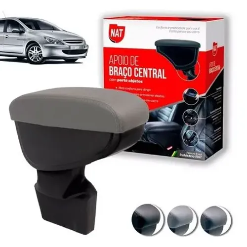 Apoio de Braço Peugeot 307 2002 à 2012 - Preto C/ Linha Preta - N700700