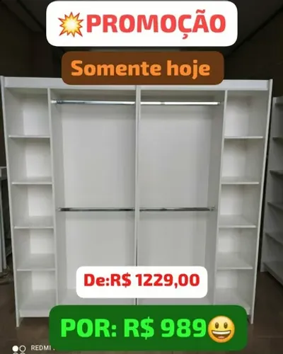 CLOSET GUARDA ROUPA ESTANTE CABIDEIRO PRATELEIRA NICHO NOVO ENTREGA RAPIDA