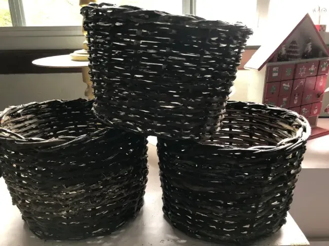 Cachepots em vime- cestas de vime trançado- kit com 17 unidades