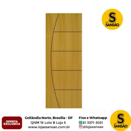 Porta de Madeira Verniz Frizada Semi Maciça - 80, 70 e 60 cm