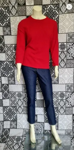 BLUSA EM LINHO VERMELHA  - TAMANHO M