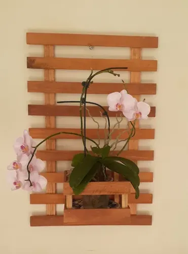 Jardim Suspenso Floreira Parede Flor Orquídea 60X40 cm