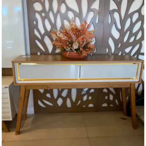Aparador requinte 140CM com Led 100% Mdf luxo - FRETE GRÁTIS
