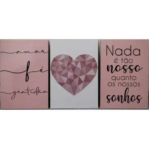 Kit Quadros Decorativos em MDF 3
