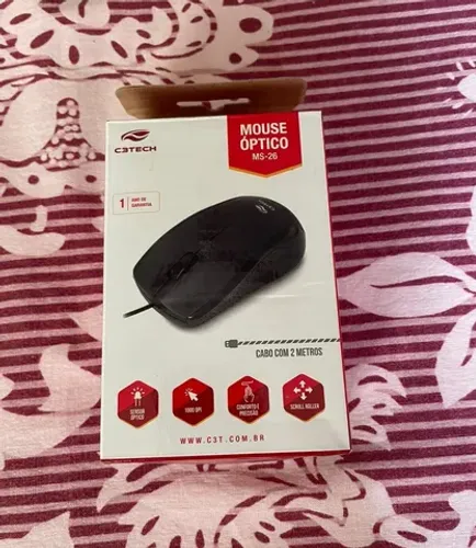 Mouse C3tech Ms-26bk, Usb, 1000 Dpi, Preto