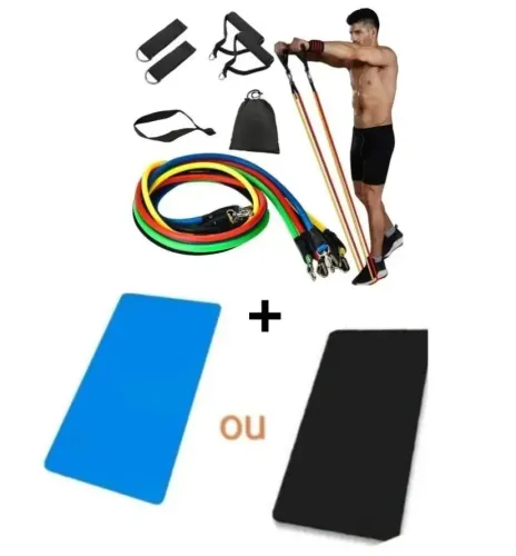 Kit de elásticos + colchonete Eva 