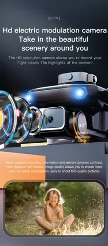 Drone S150, Fluxo Óptico, Evitar Obstáculos, Posicionamento Brushless,