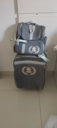 Kit personalizado de mala e mochila infantil para menino 