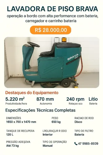 Lavadora de piso BRAVA