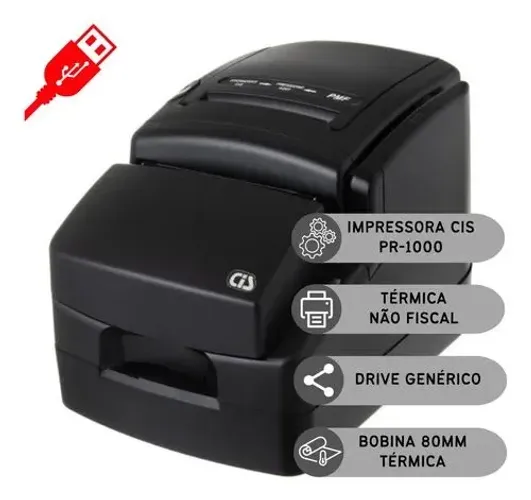 Impressora de Cupom não Fiscal 76mm Cis pmf1000