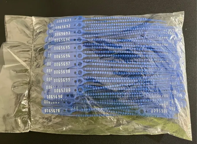 Lacre de segurança numerado 16cm - 100und