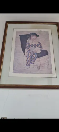 Picasso Quadro Figura Alerquim Moldura e Vidro NAO ENVIAMOS