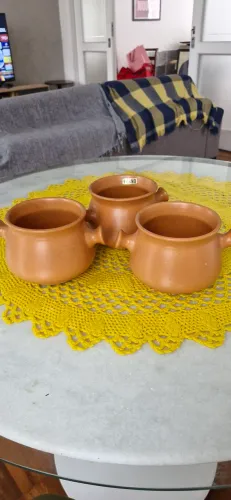 3 cumbucas cêramica refratária (750ml)