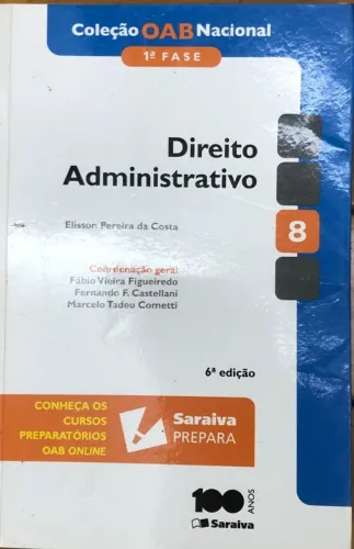 Livro Direito Administrativo - Oab 1F Vol 8 - Saraiva
