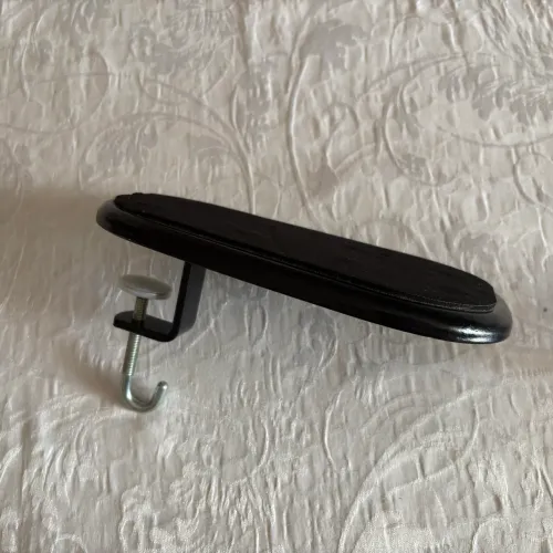 Apoio Ergonômico Para Antebraço Preto Para Escrivaninha Mesa De Trabalho Escritório