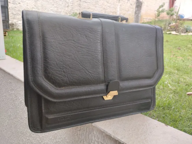 Maleta Executiva Couro Vintage