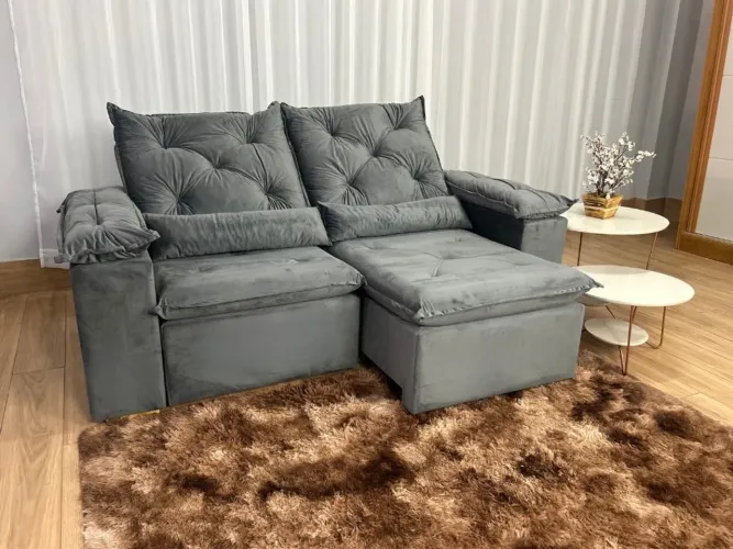 Sofá Retrátil Reclinável New 1,90m OFERTA l76